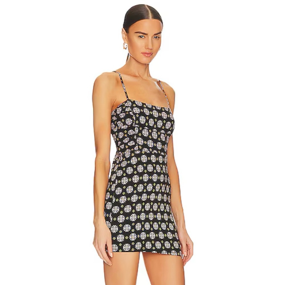 Center Of Attention Mini Dress in Black Combo by Free People